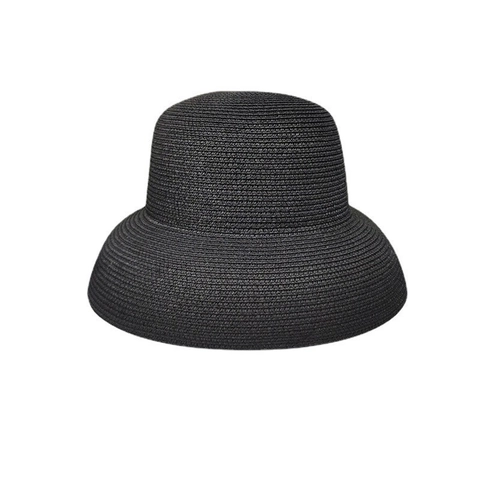 Women Wide Brim Straw Sun Hat Paper Woven Dome Cloche Beach Hat Breathable Summer Outdoor Vacation Elegant Vintage