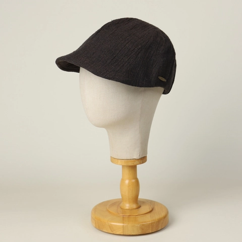 Vintage Ivy Cap Pure Linen Breathable Pleated Texture Adjustable Foldable Flat Cap For Women Casual Sun Protection