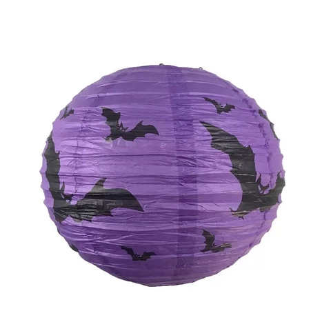 Halloween Paper Lanterns Foldable Hanging Decorations Pumpkin Bat Skeleton Witch Patterns For Party Atmosphere With Tassels