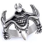 Skull Ring Stainless Steel Vintage Gothic Punk Biker Jewelry Carved Cross Octopus Heavy Metal Fashion For Men Women