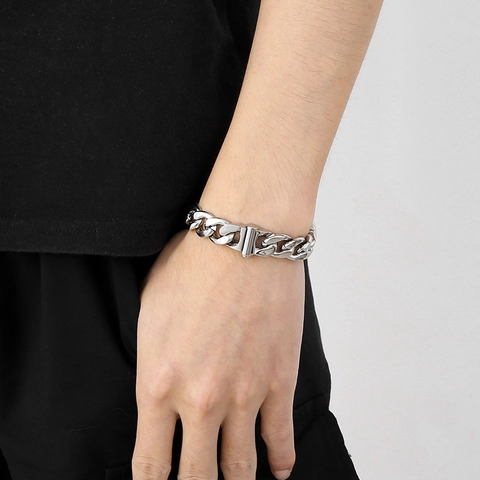 Herren Panzerkette Halskette Titanstahl Dicke Glieder Hip Hop Punk Stil Klassischer Modeschmuck Geschenk