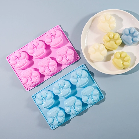 Cat Paw Silicone Mold For DIY Chocolate Candy Soap Handmade Craft Cute Meat Pad Shape Multi Cavity Non Stick Flexible