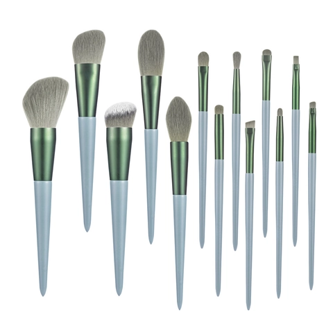 Professionele Make-up Kwasten Synthetische Vezels Houten Handvat Aluminium Beslag Poeder Blush Oogschaduw Foundation Tool