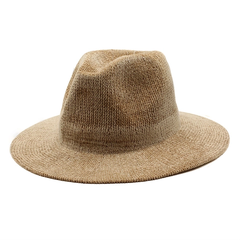 Cappello Fedora In Maglia Di Ciniglia Tesa Larga Caldo Vintage Jazz Cap Colore Solido Moda Invernale Per Uomo Donna