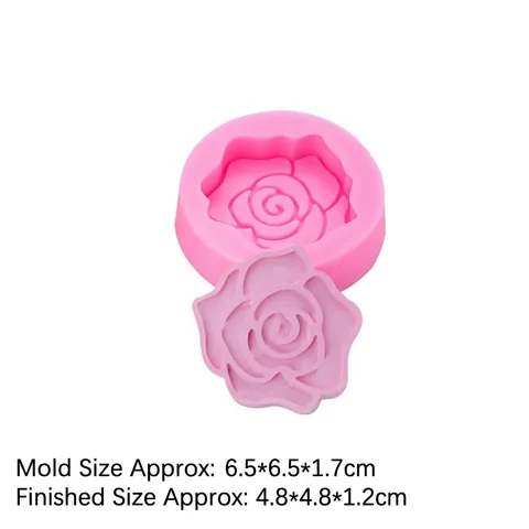 Rose Silicone Mold Flower Flexible Casting Mold For DIY Handmade Resin Epoxy Plaster Aromatherapy Car Decoration Desktop Ornament