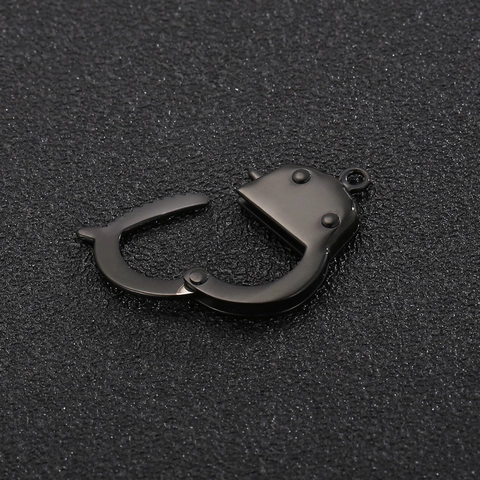 Handcuff Charm Pendants Stainless Steel Creative Connector Buckles For Necklace Bracelet Jewelry Making Punk Style