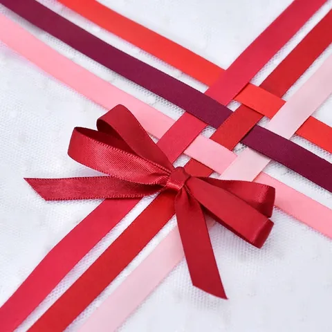 Double Faced Satin Ribbon High Density Polyester For Gift Wrapping Wedding Decor DIY Crafts Baking Shiny Smooth
