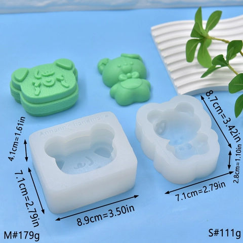 Beervorm Siliconen Mal DIY Handgemaakte Fondant Cake Kaars Zeep Maken Tool 3D Leuke Dierlijke Cartoon Ambacht