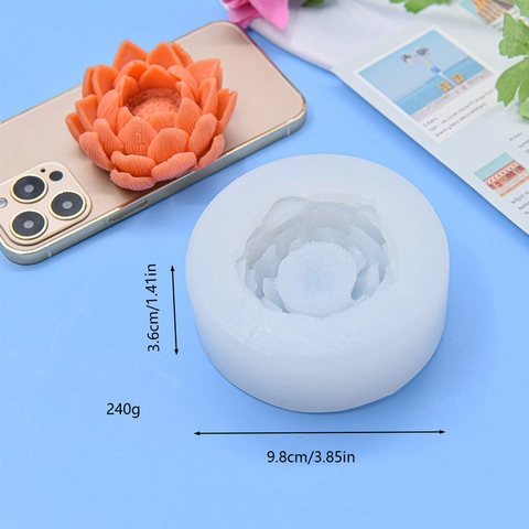 Lotusbloem Siliconen Mal Voor DIY Handgemaakte Kaarsen Zeep Gips Aromatherapie Bakken Fondant Craft Decoratie