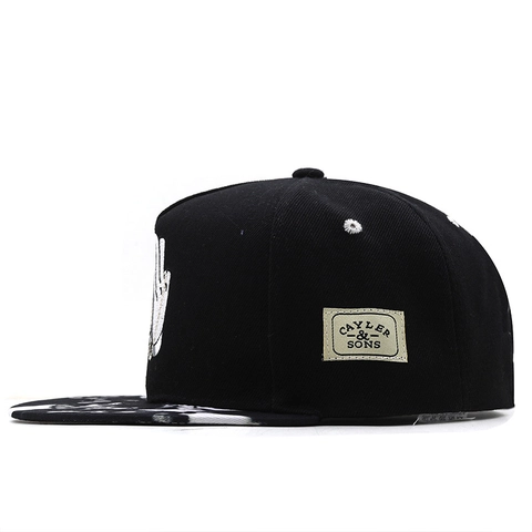Snapback Pet Katoen Borduurwerk Biddende Handen Kruis Hip Hop Streetwear Platte Rand Verstelbaar