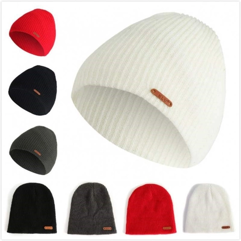 Berretto Slouchy Beanie In Maglia Inverno Caldo Pullover Skull Cap Colore Solido Acrilico Per Uomini Donne Casual All'aperto