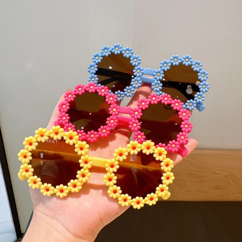 Occhiali Da Sole Margherita Per Bambini Montatura A Fiore In Plastica Protezione UV400 Occhiali Estivi