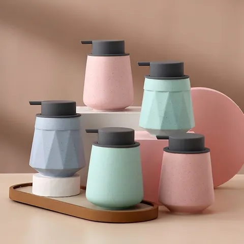 Dispenser Per Sapone In Ceramica Stile Nordico Minimalista Opaco Flacone Lozione Ricaricabile Per Bagno Cucina Pompa A Pressione