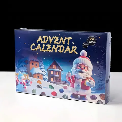 Kerst Adventskalender Natuurlijke Kristal Edelsteen Aftellen Blinde Doos Educatief Feestdag Cadeau Decoratie