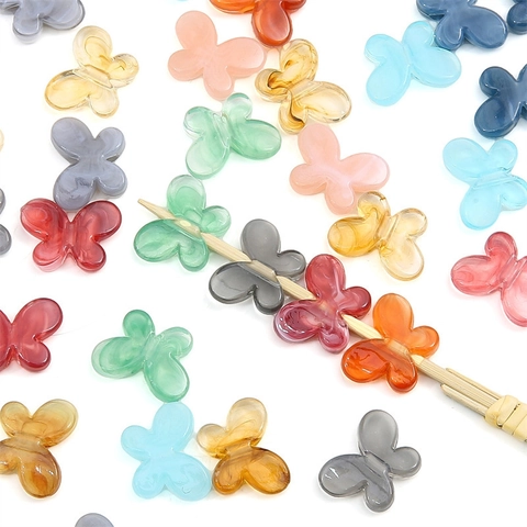 Vlinder Kralen Acryl Transparant Verloop Losse Kralen Voor DIY Sieraden Maken Telefoonkettingen Handgemaakte Knutselaccessoires