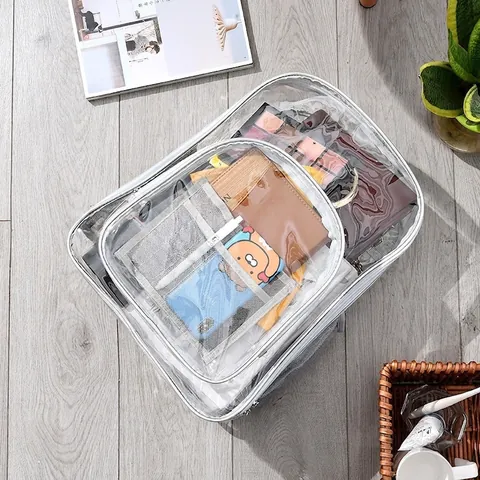 Klarsicht Rucksack Wasserdicht Transparent PVC Schultasche Große Kapazität Robust Für Stadion Sicherheit Reisen Lässig
