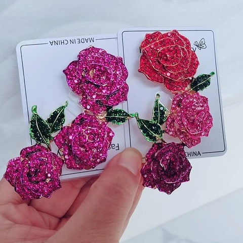 Spilla Fiore Di Rosa Di Lusso Vintage Lega Cristallo Strass Colorati Accessorio Floreale Per Donne Eleganza