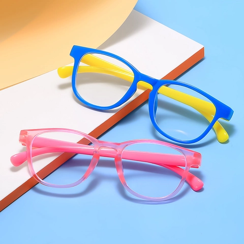 Kinderen Anti Blauw Licht Bril Plastic Frame Resin Lenzen Computer Bril Modieuze Brillen Voor Jongens Meisjes