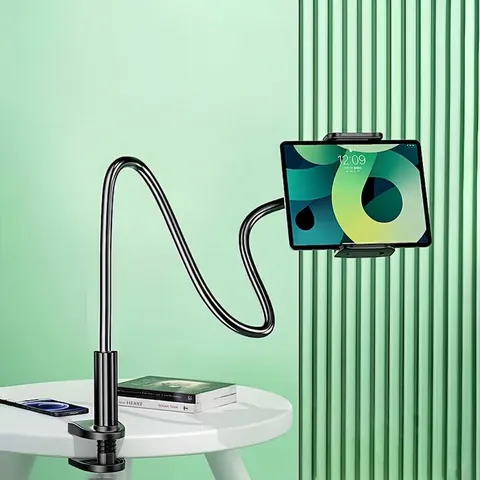 Supporto Universale A Braccio Lungo Per Telefono Tablet Tubo Flessibile Lega Di Magnesio Alluminio Supporto Per Scrivania Letto Stabile Rotante