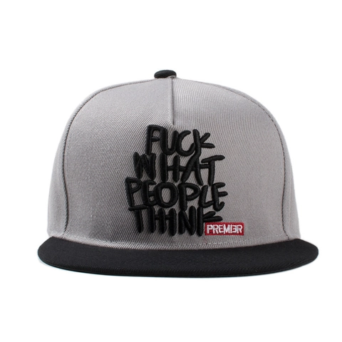 Letter Embroidery Snapback Baseball Cap Flat Brim Polyester Adjustable Hip Hop Streetwear Sun Protection For Men Women