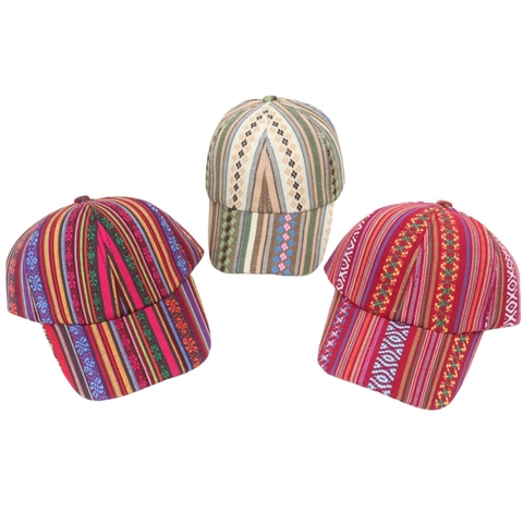 Cappellino Da Baseball Etnico Vintage Bohemien In Cotone E Poliestere Intrecciato Protezione Solare Cappello Regolabile