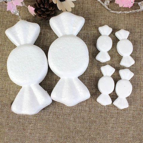 Forme Di Caramelle In Schiuma Di Polistirolo Bianco Materiale Per Hobby Creativi DIY Per Decorazioni Natalizie Halloween Modelli
