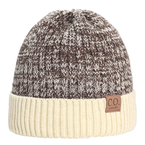 Gorro de Punto Cálido de Invierno Para Hombres Mujeres Forro de Felpa Puño Acanalado Grueso Gorro Slouchy Con Parche de Cuero Sombrero Cortavientos al Aire Libre
