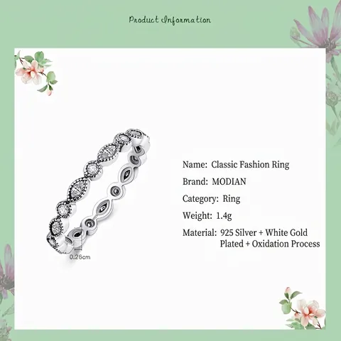 Anello Eternità Zircone Marquise Tondo Retrò Argento Sterling 925 Fascia Impilabile Milgrain Per Donna Stile Geometrico