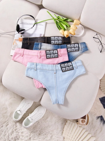 Pantaloncini Di Jeans Donna Hot Pants Vita Bassa Chiusura A Bottoni Orlo Sfilacciato Sexy Distressed Clubwear Estate