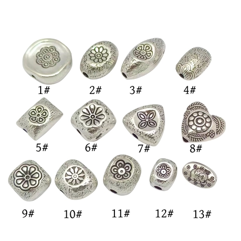 Perle Distanziatrici In Lega Vintage Stile Argento Tibetano Motivo Elefante Floreale Per Creazione Gioielli DIY Bracciale