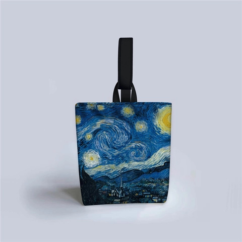 Borsa A Mano In Tela Con Stampa Pittura Ad Olio Classica Borsa Tote Artistica Retrò Per Donna Accessorio Moda