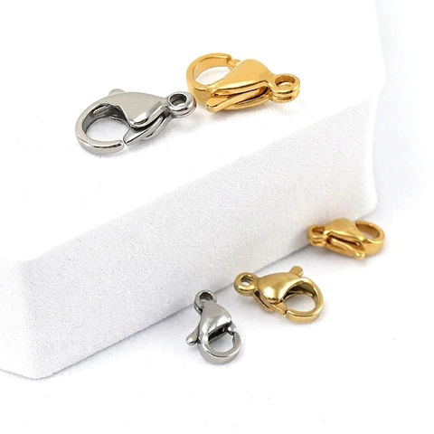 Chiusure A Moschettone In Acciaio Inossidabile Placcato Oro 18K Colore Oro DIY Accessori Gioielli Collana Bracciale
