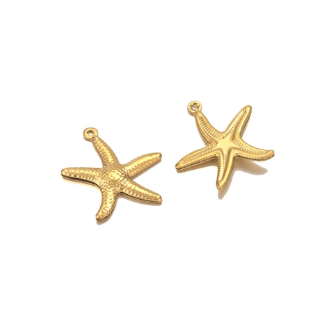 Stainless Steel Marine Theme Charms Starfish Fish Shell Pendants For DIY Necklace Bracelet Jewelry Making Accessories