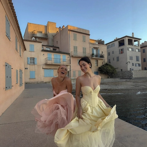 Trägerloses Maxikleid Satin Korsett Stil Schleife Rücken Schnürung A-Linie Langes Kleid Für Party Bankett Süße Sexy Frauen