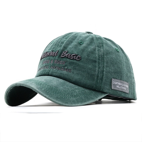 Berretto Da Baseball In Cotone Lavato Vintage Ricamo Retrò Distressed Protezione Solare Regolabile Cappello Sportivo Outdoor
