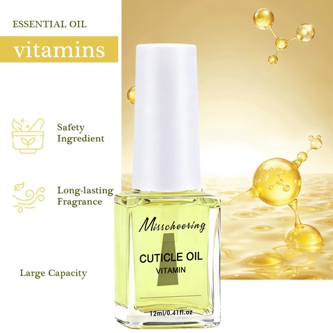 Nail Growth Oil Cuticle Oil With Vitamin For Thin Brittle Layered Nails Repair Strengthening Liquid Nail Care Treatment
