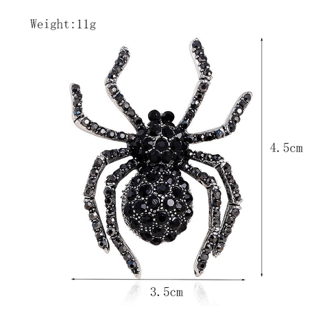 Spilla a Ragno in Lega di Zinco con Strass Vintage Spilla da Bavero a Forma di Animale Personalizzata Gioielli di Moda per Donna