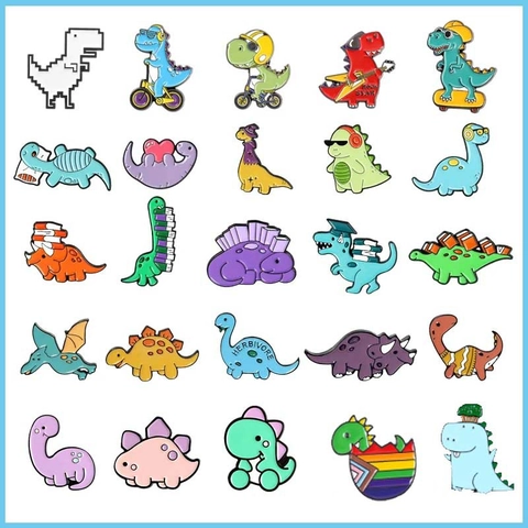 Niedliche Cartoon Dinosaurier Emaille Pins Legierung Brosche Lustige Tier Abzeichen Für Rucksack Jacke Hut Schmuck Geschenk