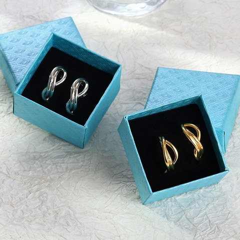 Twisted Irregular Hoop Earrings Stainless Steel 18K Gold Plated Geometric Fashion Minimalist Jewelry For Women