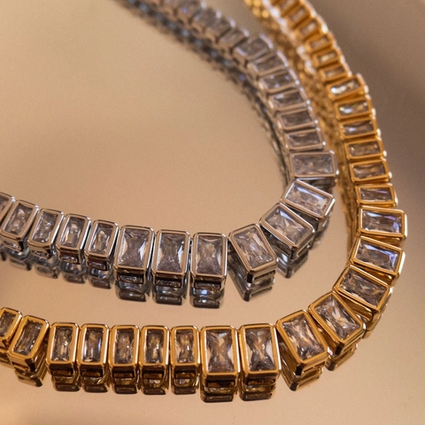 Collana Con Pendente A Forma Di Y In Rame E Zirconia Catena Lunga Geometrica Gioielli Da Donna