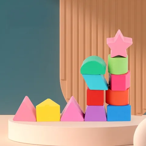 Scatola Per Incastri In Legno Giocattolo Abbinamento Geometrico Blocchi Colorati Educazione Precoce Per Bambini