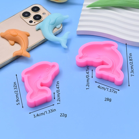 Stampo In Silicone Forma Delfino Balena Per Decorazione Torte Fondente Cioccolato Resina DIY Strumento Flessibile