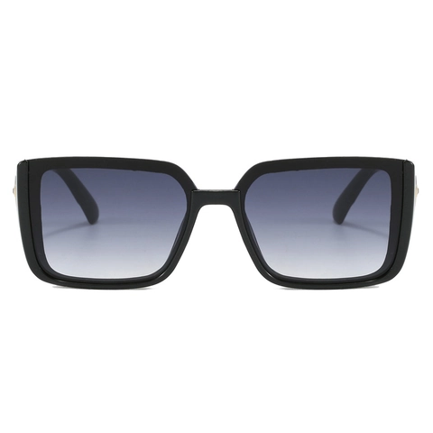 Lunettes De Soleil Carrées Surdimensionnées Pour Femmes Protection UV Verres Dégradés Monture Plastique Décor Métal Strass