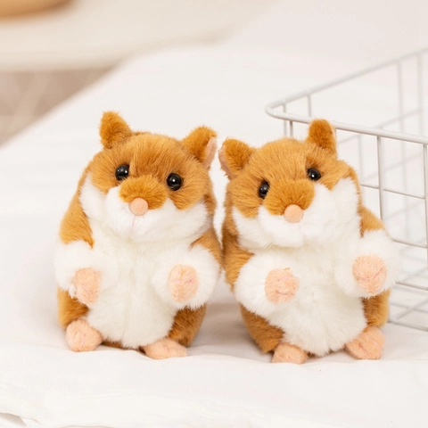 Realistic Hamster Plush Toy Soft Stuffed Animal Simulation Doll Furry Figurine Cute Companion For Children