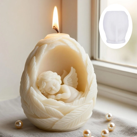 3D Engel Siliconen Vorm Veer Ei Vorm Voor DIY Kaarsen En Handgemaakte Zeep Maken Decoratieve Ambacht
