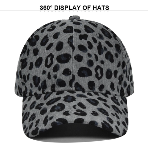 Cappello Da Baseball In Velluto A Coste Con Stampa Leopardata Vintage Cappello Da Sole Regolabile Uomo Donna