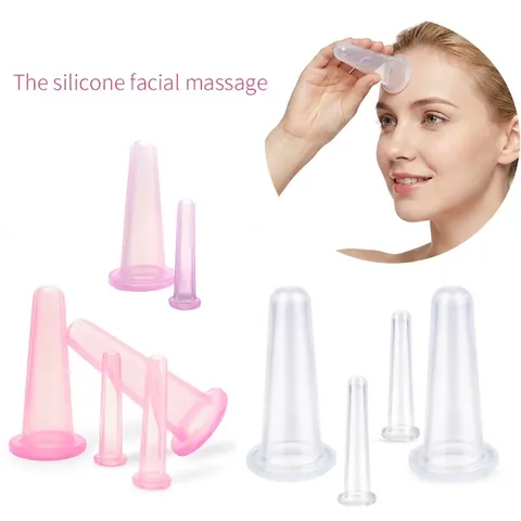 Professional Plastic Facial Cupping Therapy Cups For Face Eye Massage Vacuum Suction Skin Lifting Beauty Tool For Women Men
