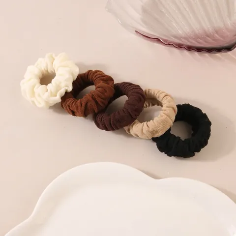 Coleteros De Punto Acanalado Lazos De Pelo Alta Elasticidad Colores Tierra Accesorios Para El Cabello Mujeres Niñas