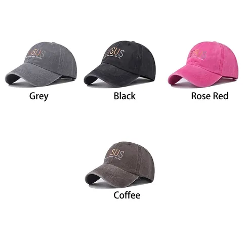 Jesus Baseball Cap Washed Cotton The Way The Truth The Life Vintage Distressed Dad Hat Adjustable For Men Women