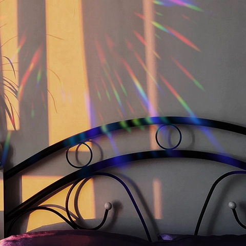 3D Statische Kleving Regenboog Raamfolie Geometrisch Schubbenpatroon Privacy Glassticker Voor Huis Kantoor Decoratie